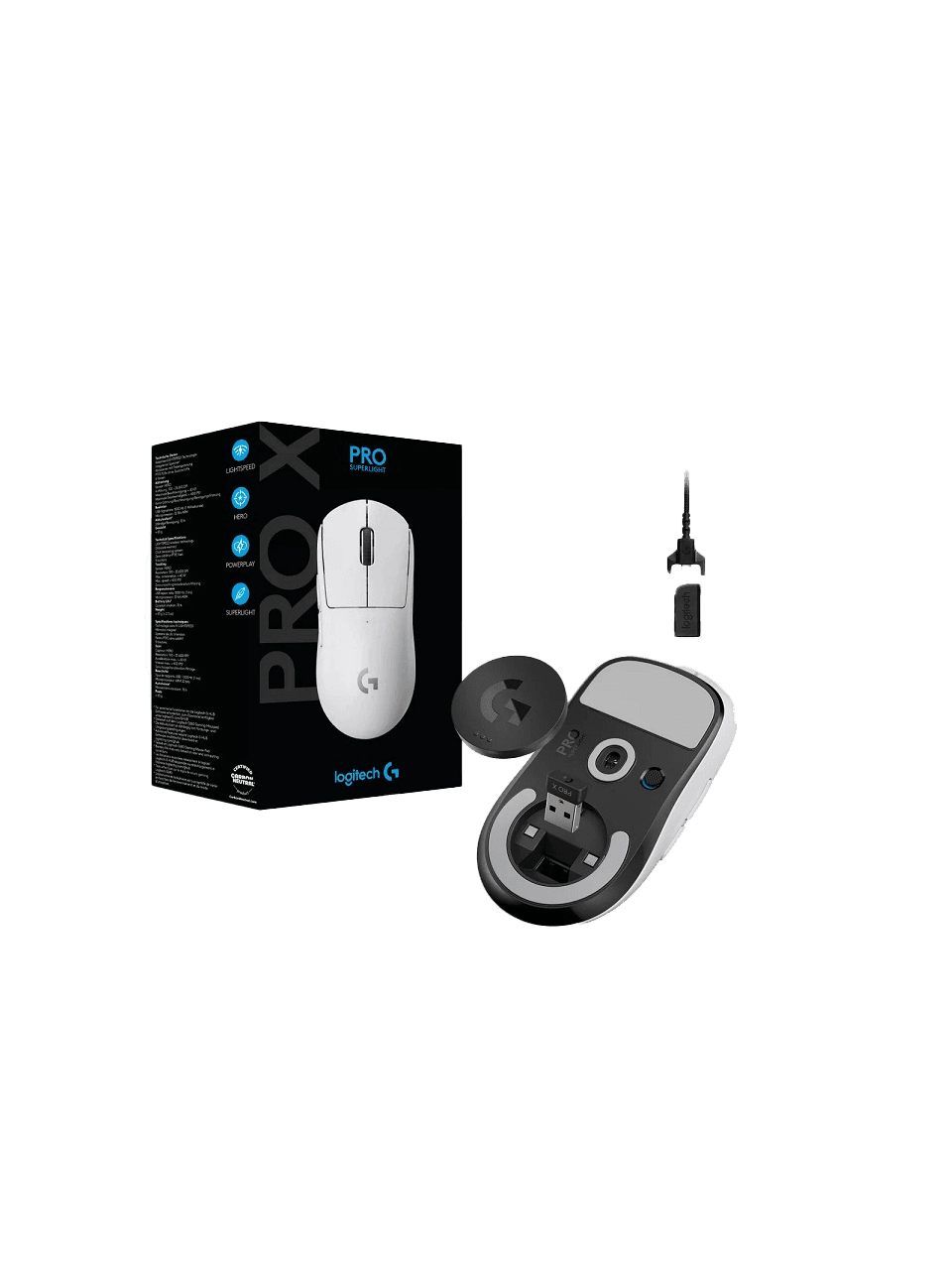 LOGITECH G PRO X SUPERLIGHT 1 WHITE — vue 1